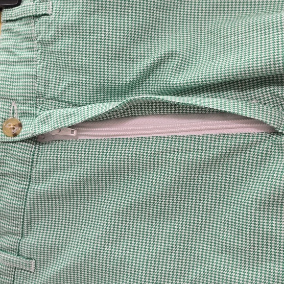 Bobby Jones Mens 38 Mint Checkered Flat Front Shorts - Picture 5 of 10